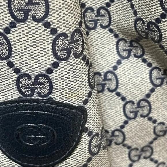 Gucci Supreme Vintage Monogram Bucket Bag Navy - Picture 11 of 12